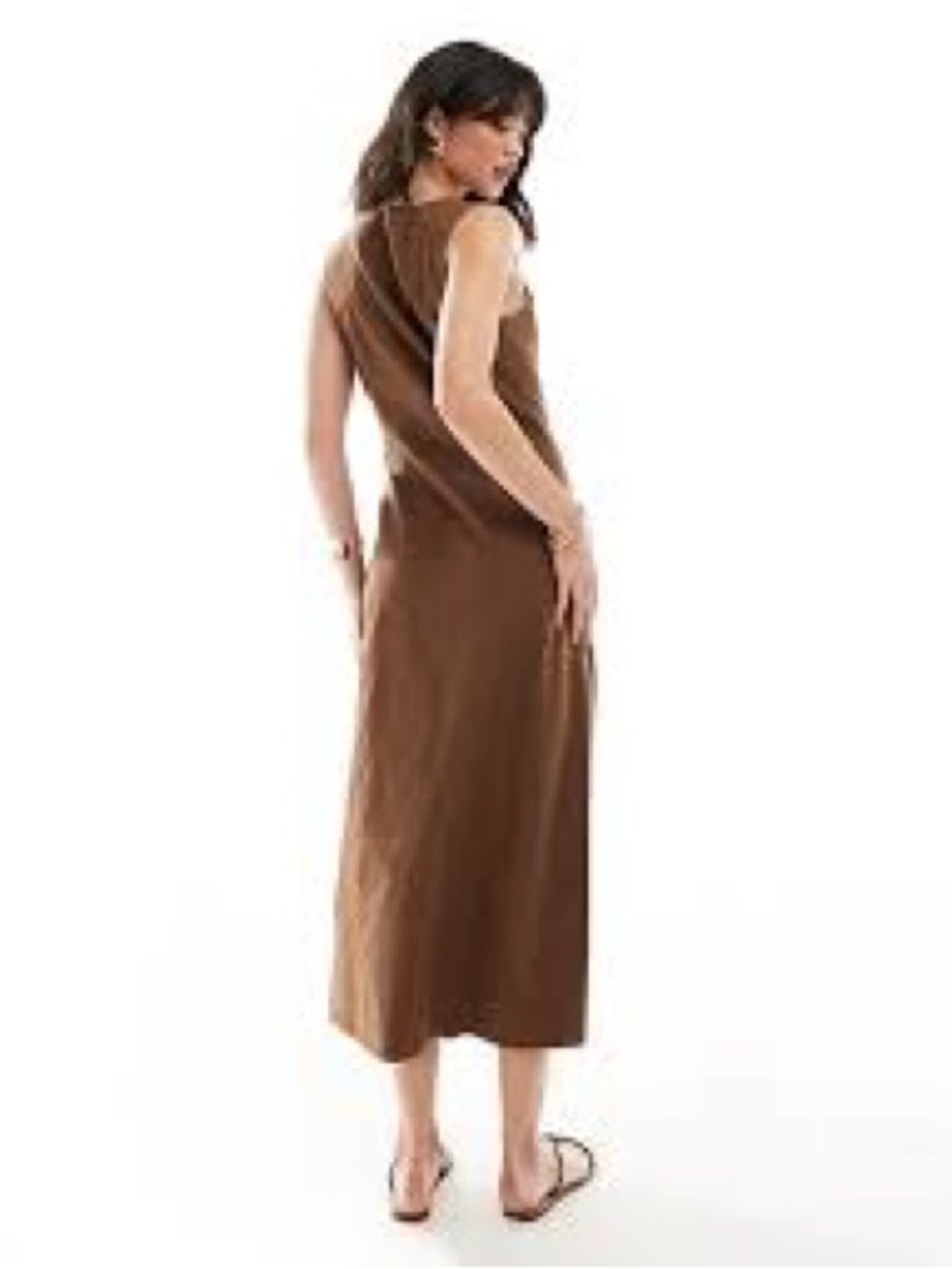 Sleeveless Brown Maxi Dress for Women